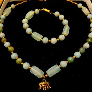 Peruvian opal necklace/bracelet set